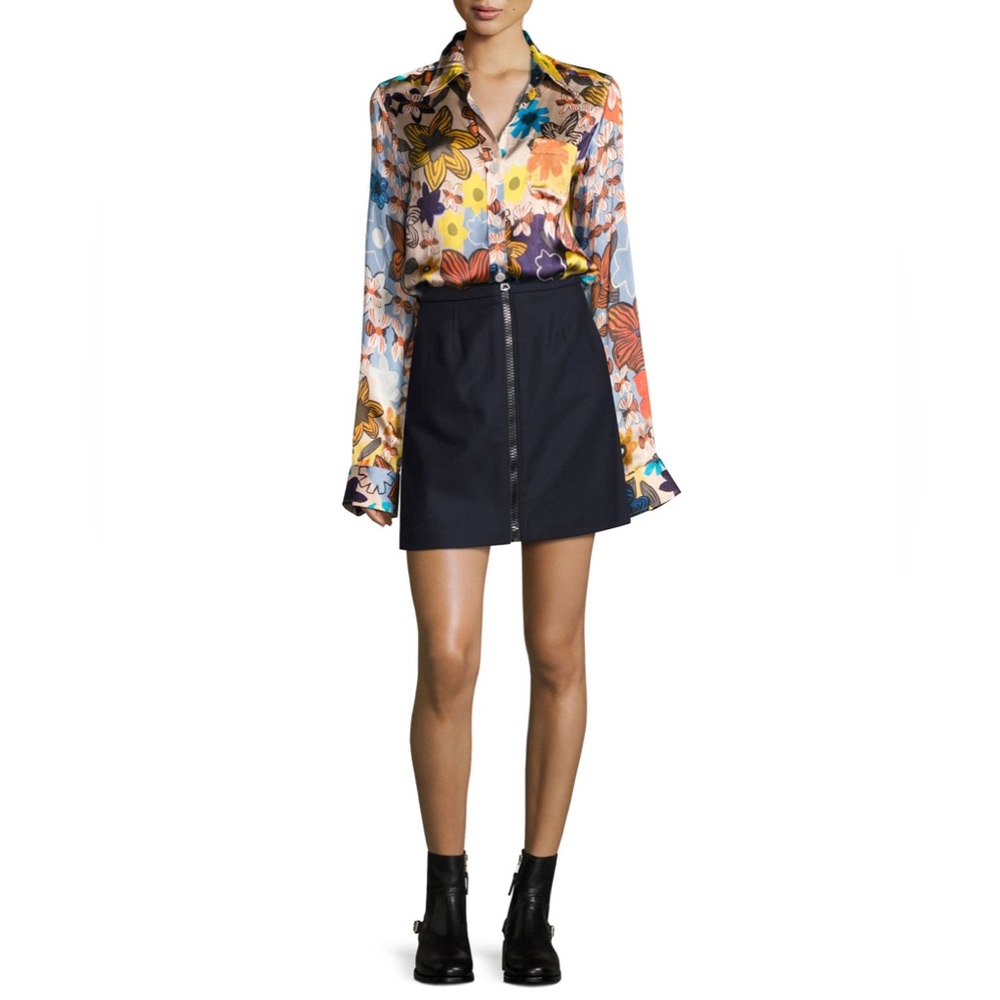 Acne Studios 34 Buse Floral Long-Sleeve Boyfriend Shirt - Picture 5 of 17